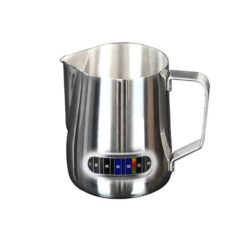 Latte Art Milk Jug – Stainless Steel with Temp Display