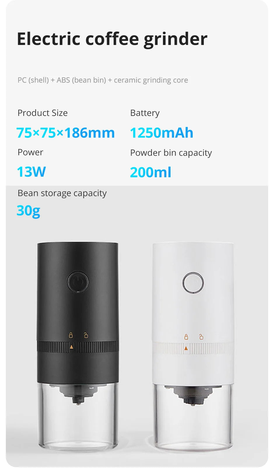 USB-C Coffee Grinder – Compact, Powerful, Easy to Use