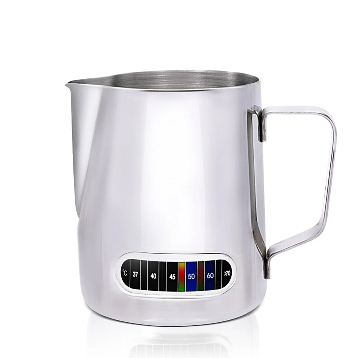 Latte Art Milk Jug – Stainless Steel with Temp Display