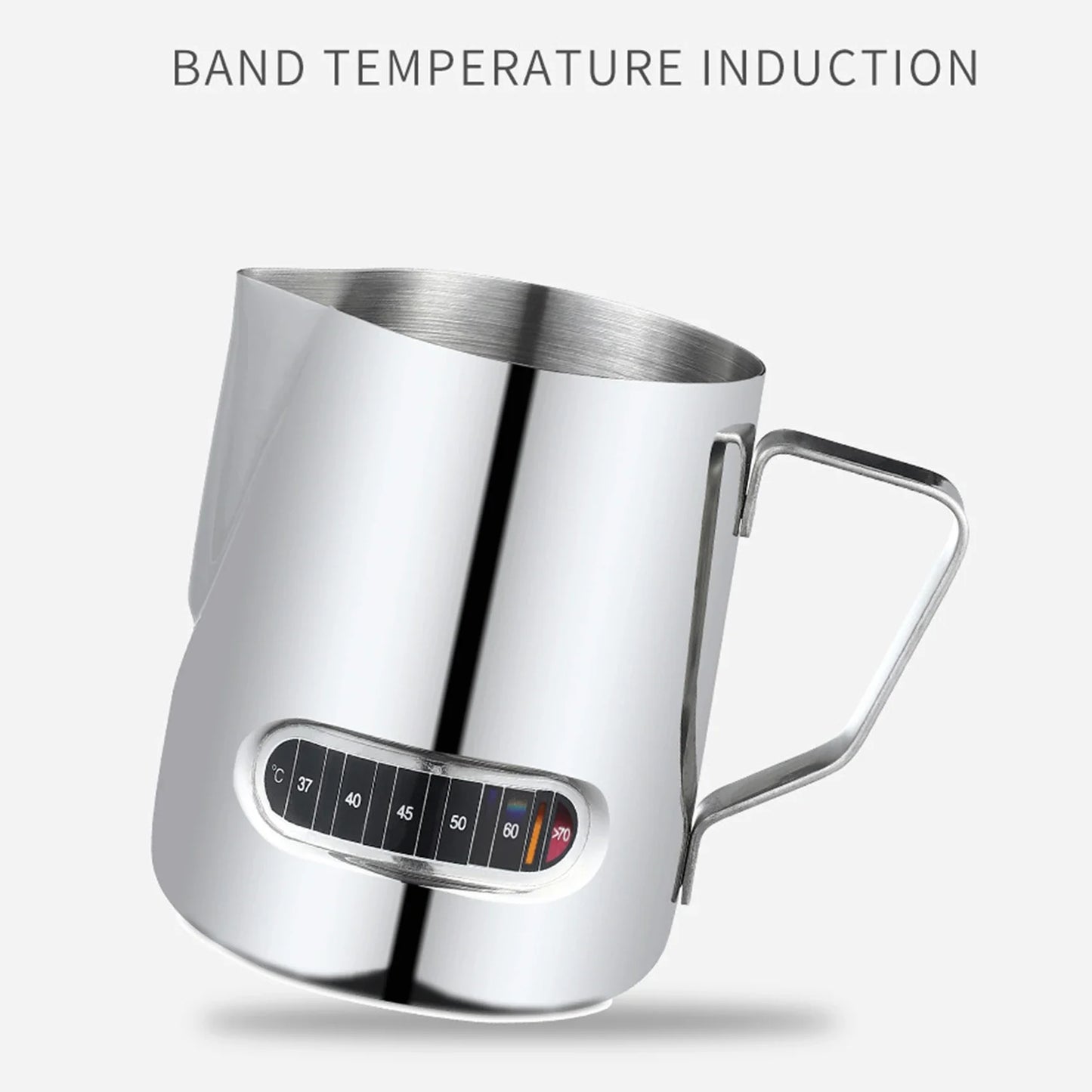 Latte Art Milk Jug – Stainless Steel with Temp Display