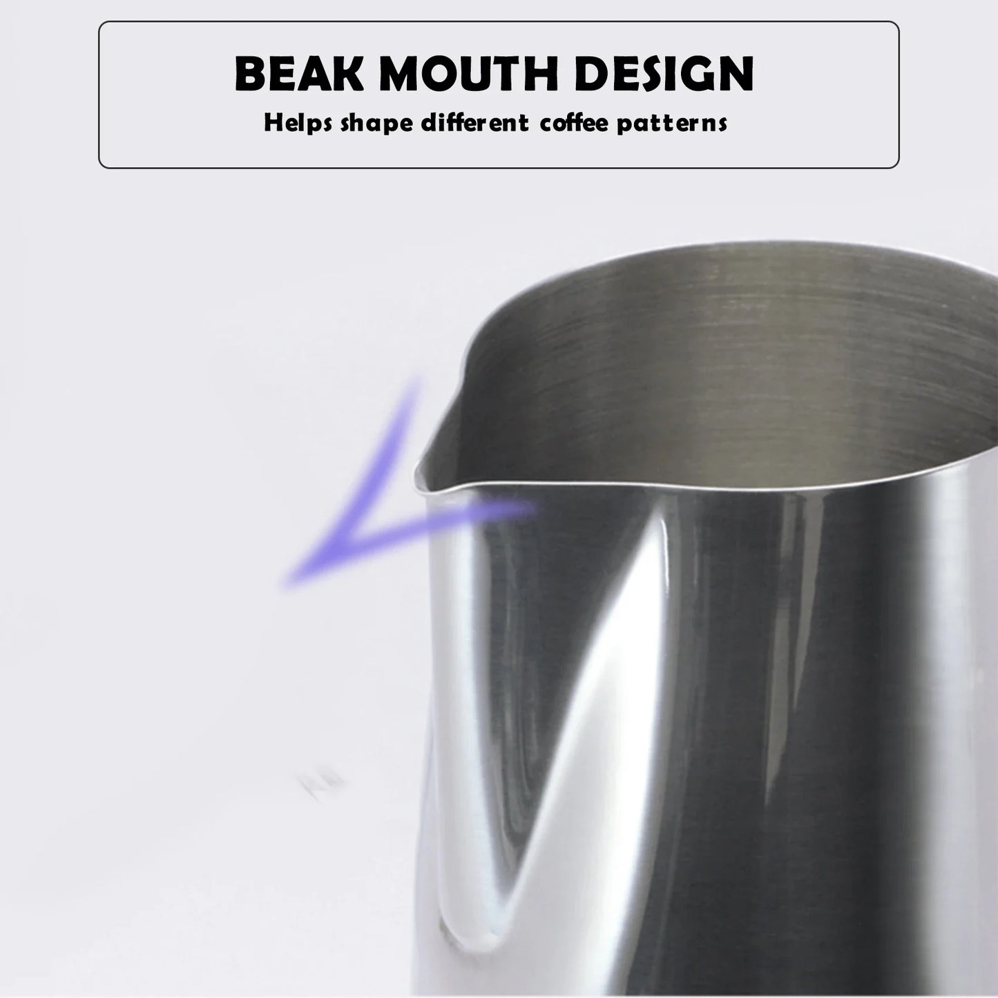 Latte Art Milk Jug – Stainless Steel with Temp Display