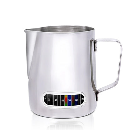Latte Art Milk Jug – Stainless Steel with Temp Display