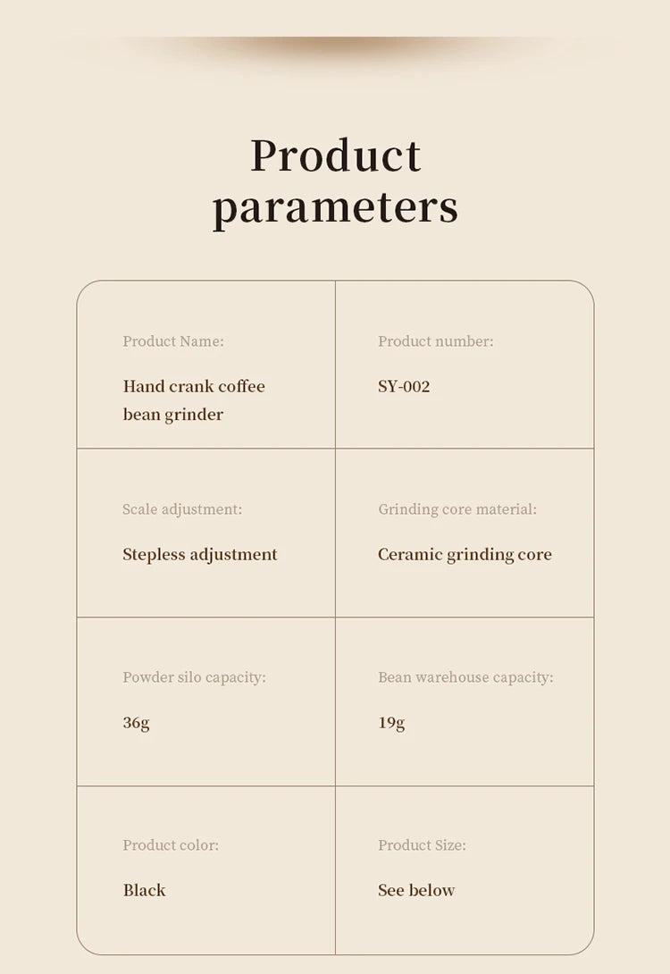 מטחנת פולי קפה ידנית